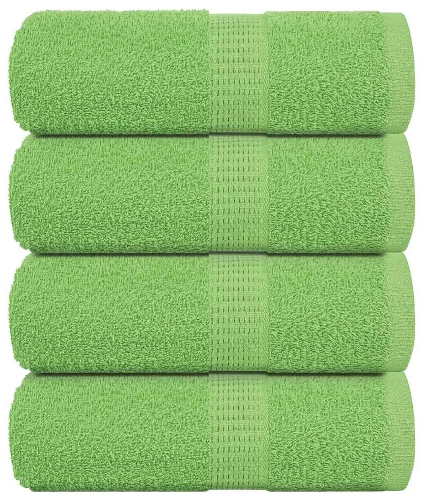 Toalhas de bidé 4pcs 30x50cm 360 gsm 100% algodão verde maça