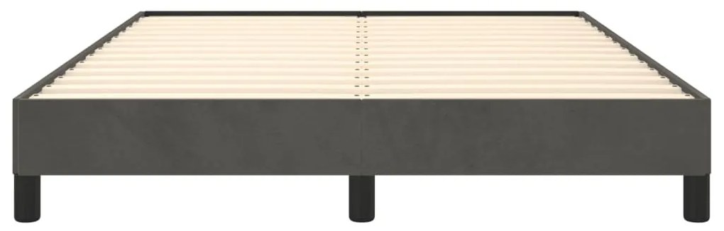 Estrutura de cama sem colchão 140x200 cm veludo cinzento-escuro