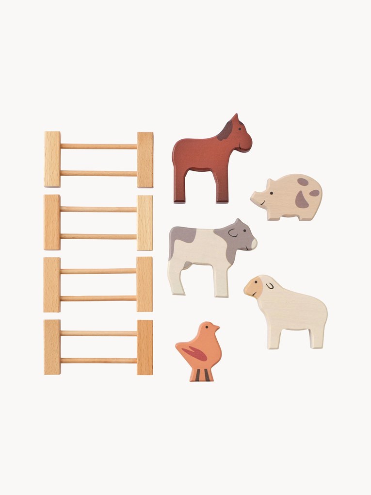 Conjunto de brinquedos com animais da quinta Aiden, conjunto de 9