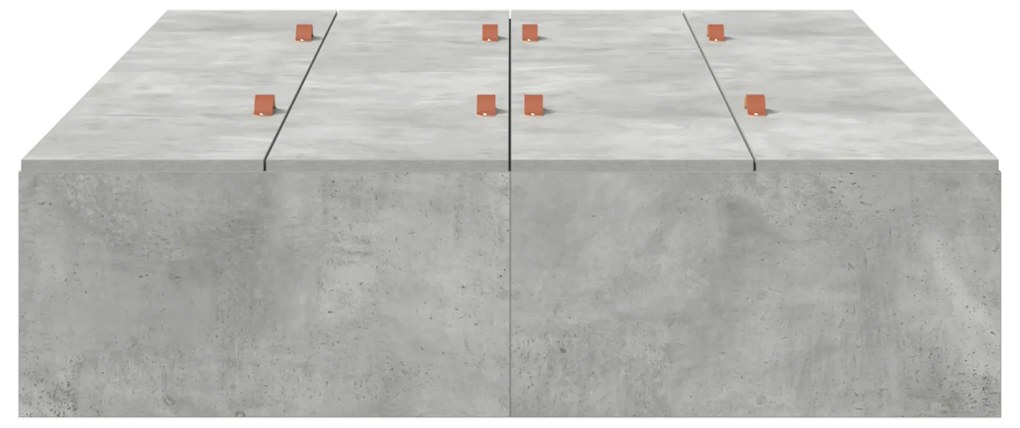 Estrado de cama com arrumação Cinza Concreto 120x200 cm