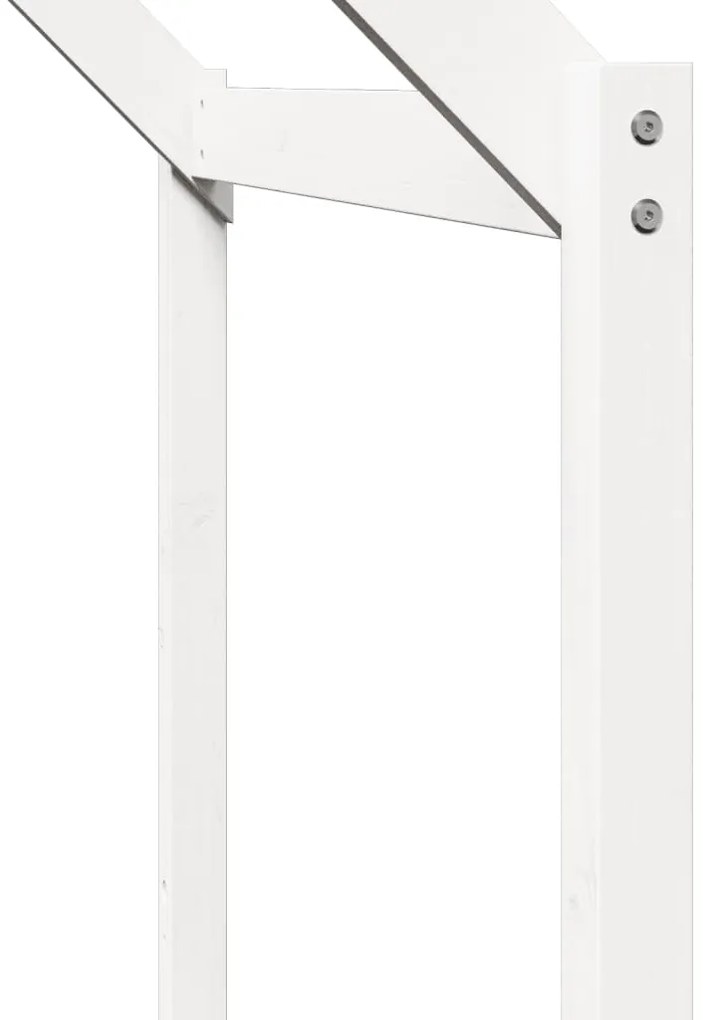 Telhado de cama infantil 203x80,5x142 cm pinho maciço branco