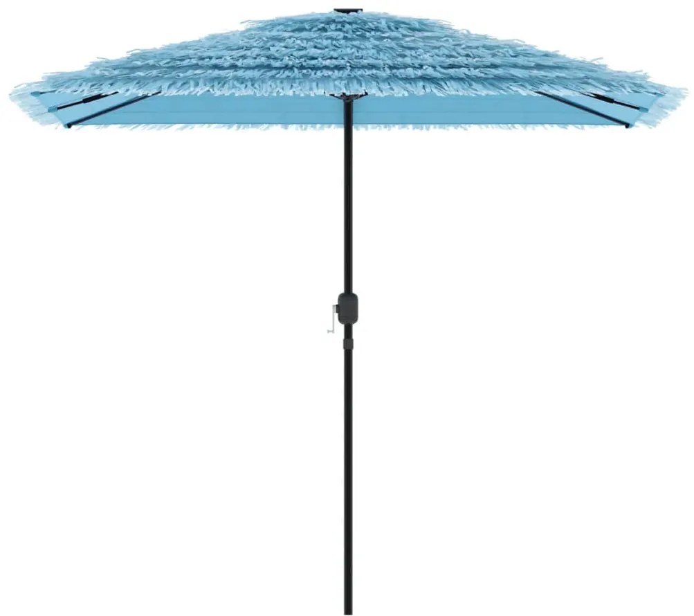 Guarda-sol de jardim com poste de aço 248x248x248 cm azul