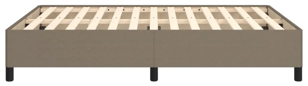 Cama sem colchão 140x190 cm tecido castanho-acinzentado