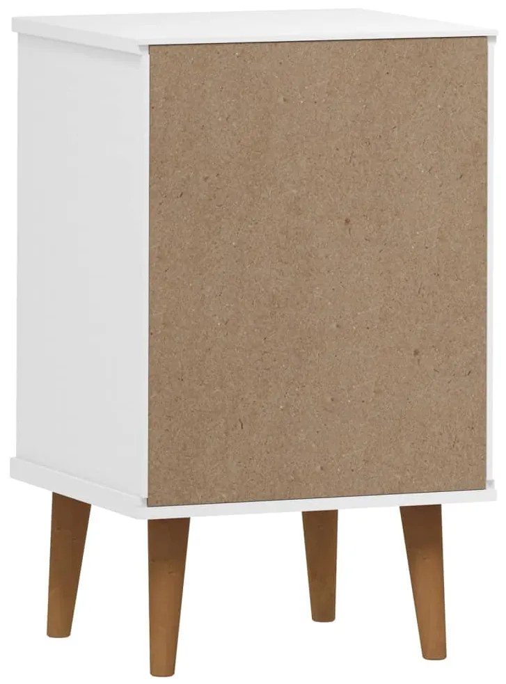 Mesa de cabeceira MOLDE 40x35x65 cm pinho maciço branco