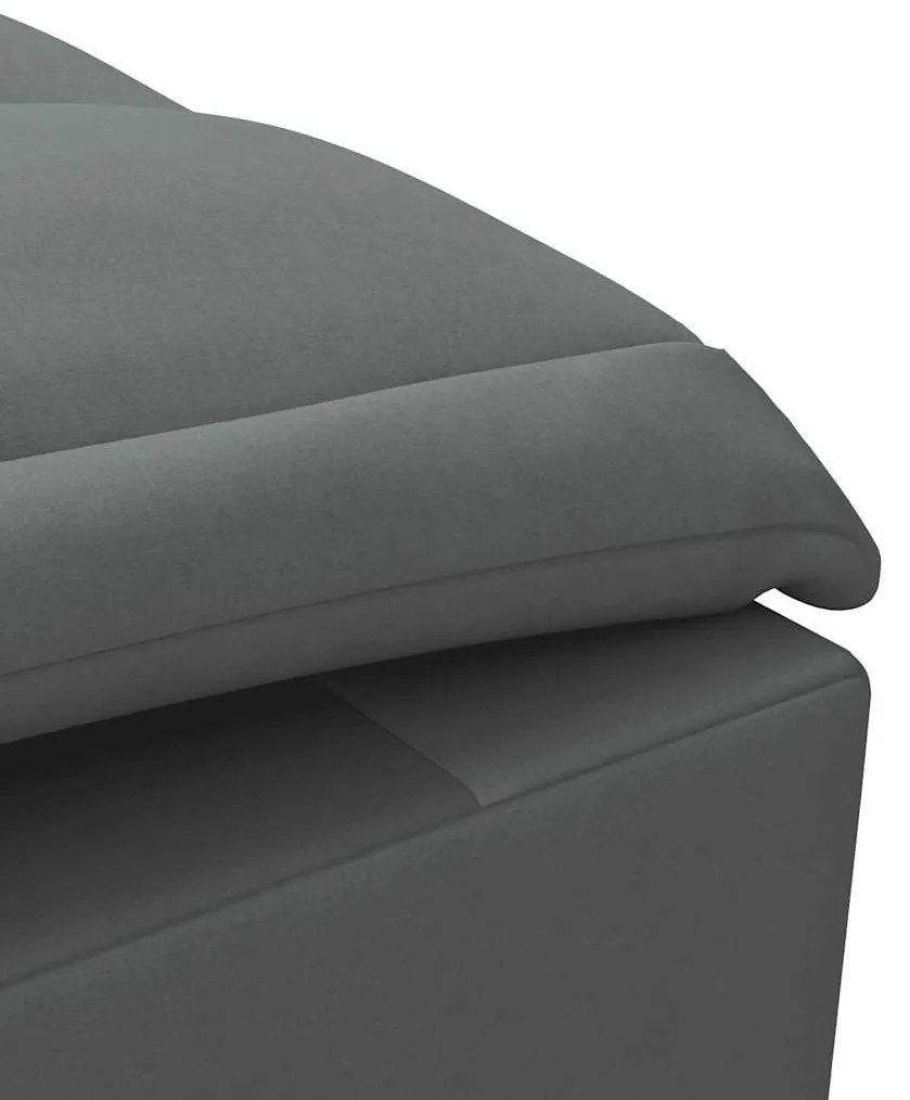 Chaise lounge de massagem com rolo tecido cinzento-escuro