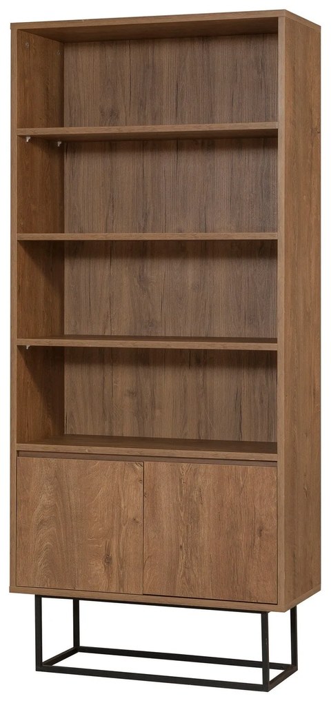 Conjunto de Móveis de Sala Laxus – Nogueira/Preto – 90x39x40 cm