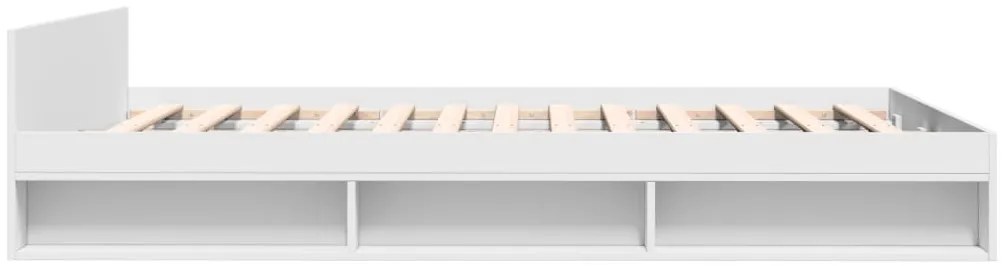 Estrutura de cama c/ gavetas 140x200cm derivados madeira branco