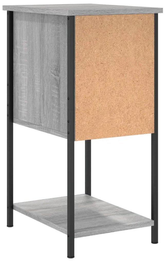 Mesa de cabeceira 32x42x70 cm derivados madeira sonoma cinza