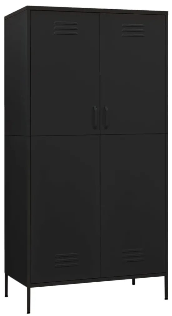 Roupeiro 90x50x180 cm aço preto