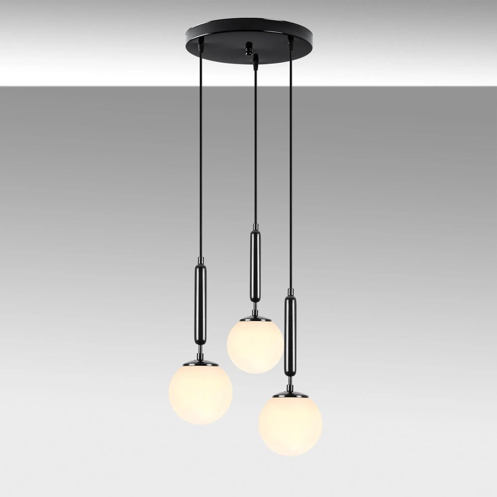 Chandelier King – Preto e Branco – 34 x 34 x 134 cm