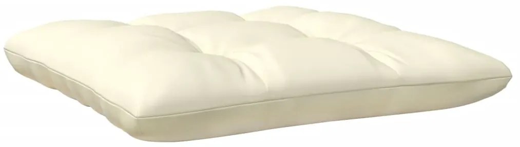 Apoio de pés para jardim c/ almofadão cor creme pinho maciço