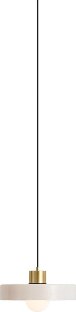 Candeeiro Pendente Retro Latão com Branco para Sistema de Calha Monofásico - Iconic Jina
