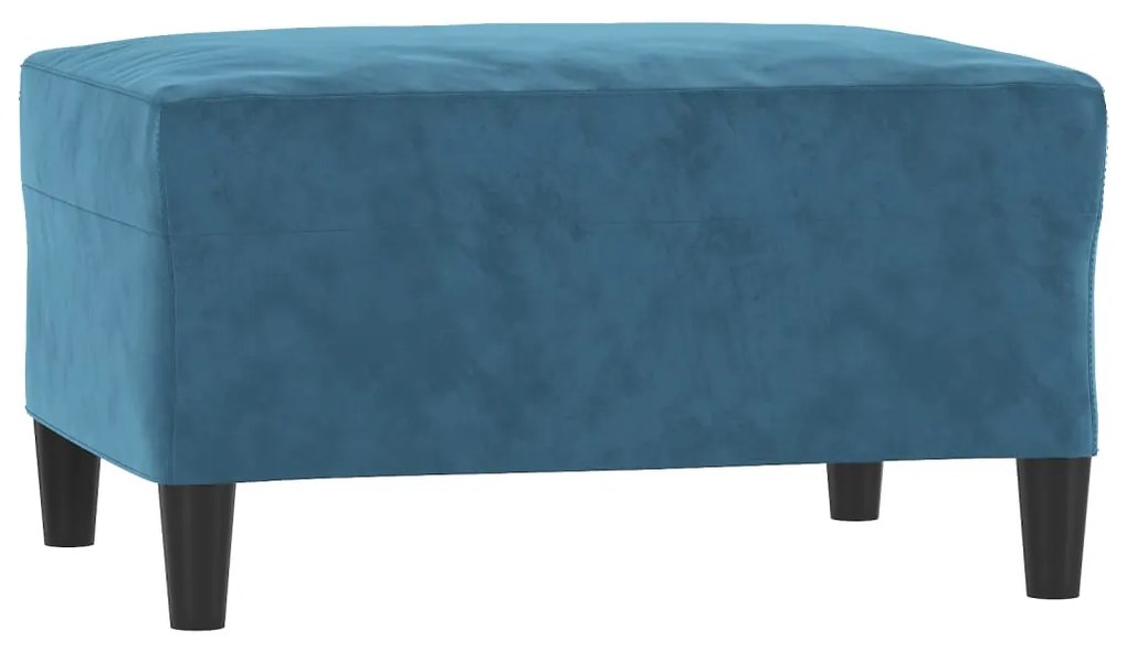 4 pcs conjunto de sofás com almofadas veludo azul