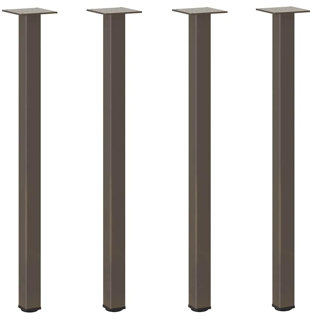 Pés de mesa de console 4 peças aço natural 72-74 cm aço