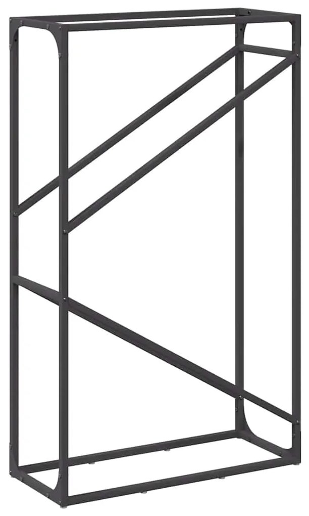 Suporte para lenha 60x25x100 cm aço laminado a frio preto