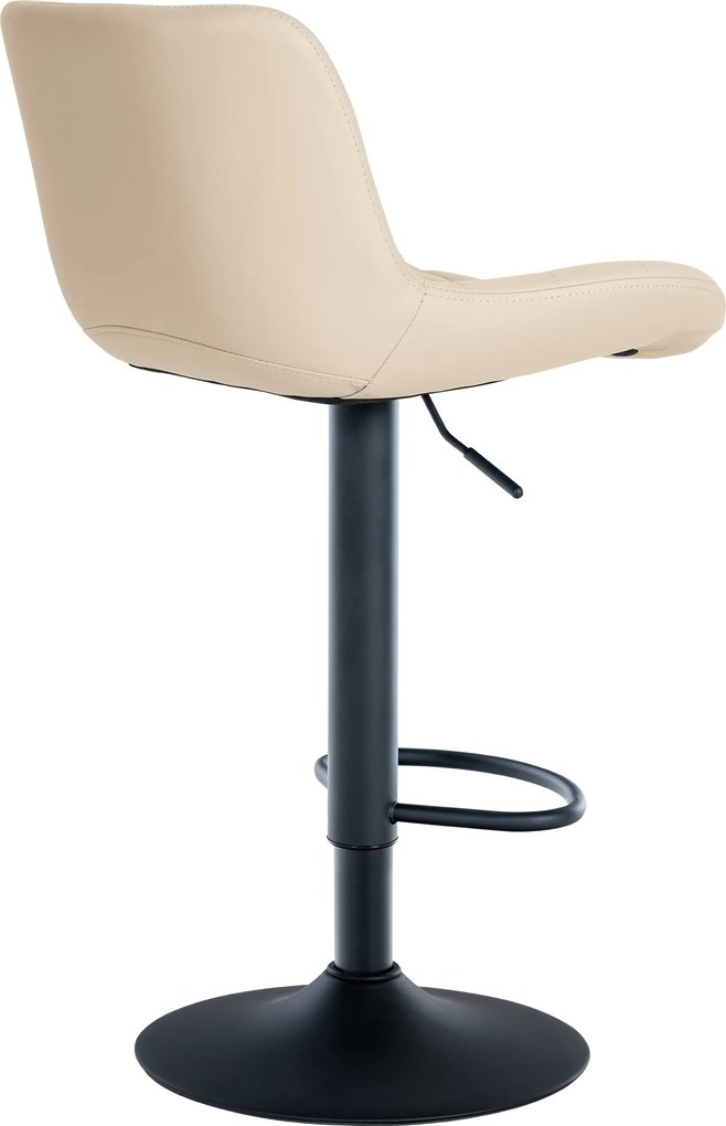 Conjunto de 2 bancos de bar Tover em couro sintético creme