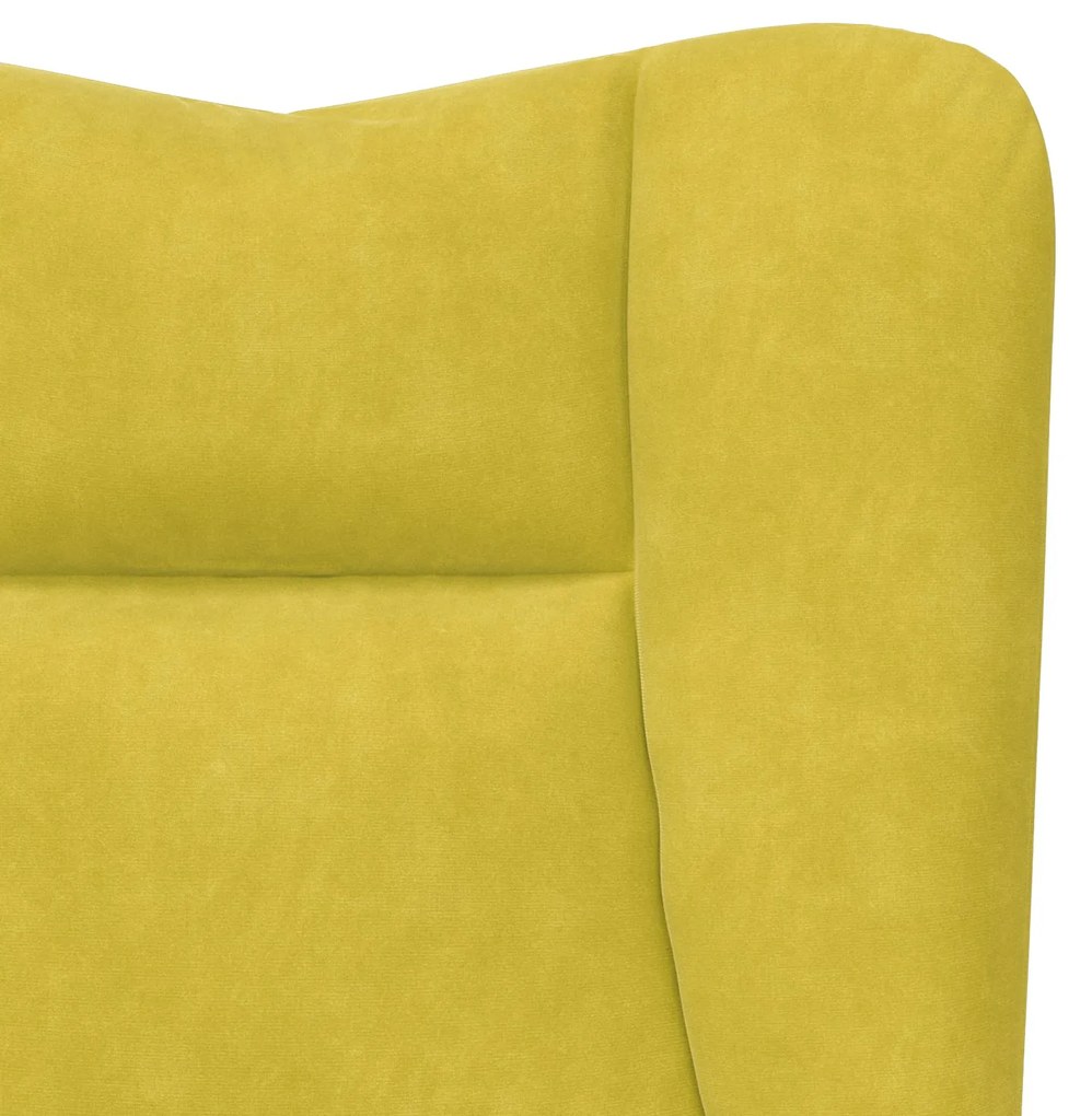 Cadeira Relaxante vidaXL Amarelo Veludo