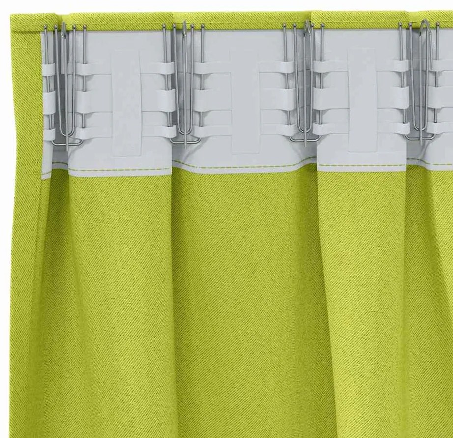 Cortinas com cortinas 2 pcs Verde maçã 225 x 140 cm Poliéster