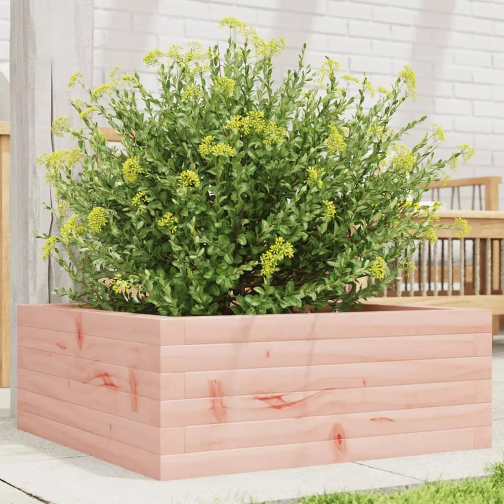 vidaXL Vaso/floreira de jardim 60x60x23 cm madeira de douglas maciça