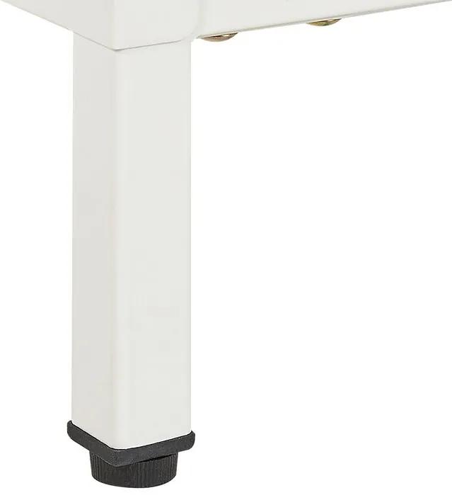 Mesa de cabeceira com 2 gavetas em metal branco KYLEA Beliani
