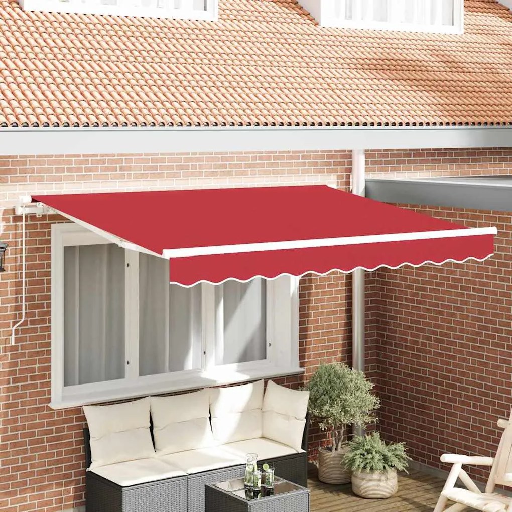 vidaXL Tecido de substituição para toldo Vermelho 235 x 195 cm
