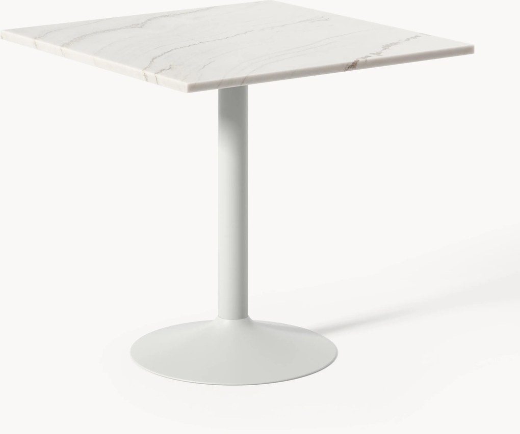 Mesa de jantar com tampo em mármore Miley, 80 x 80 cm