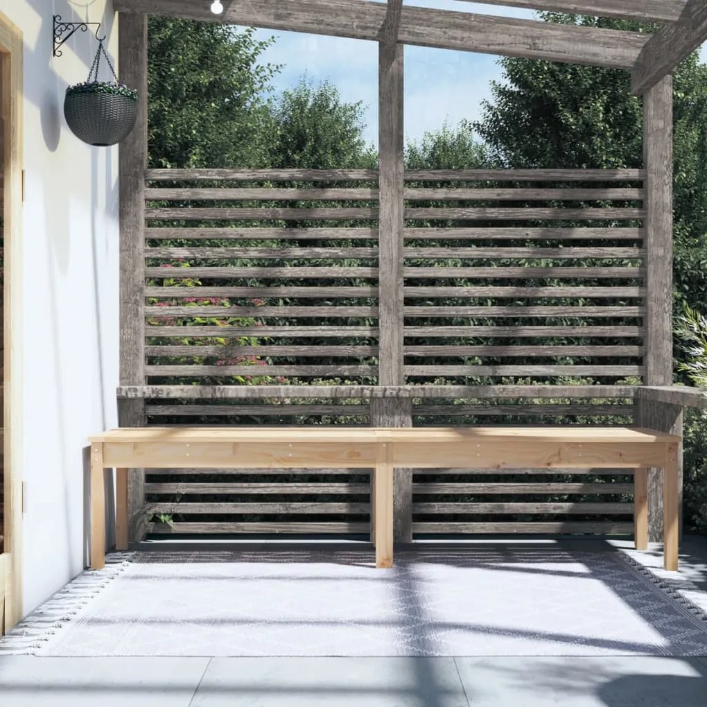 Banco de jardim c/ 2 lugares 203,5x44x45 cm pinho maciço