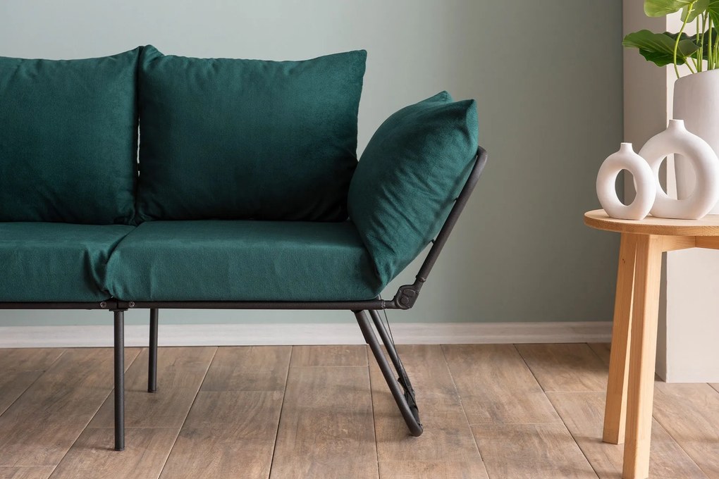 Sofá-cama 2 Lugares Viper – Verde Petróleo – 150x78x60 cm