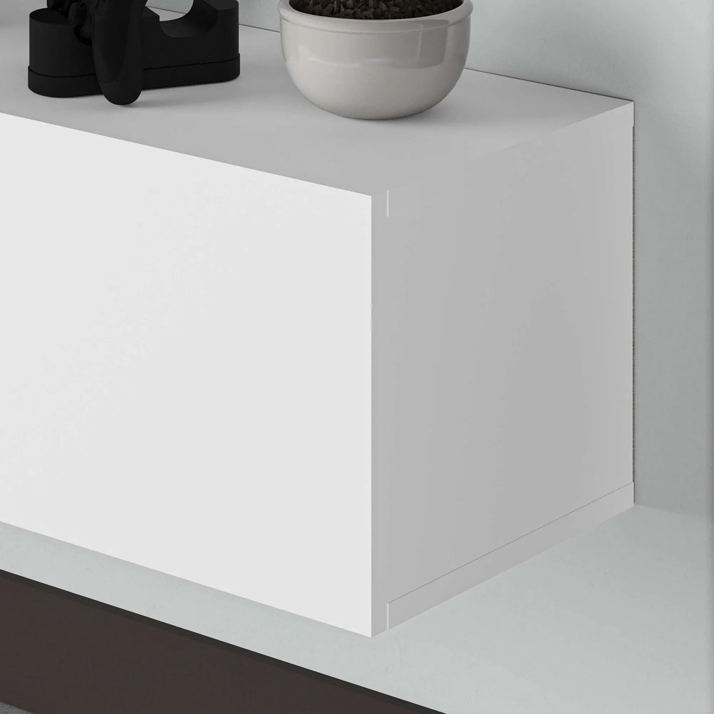Móvel de TV "Maximus" de Parede – Branco – 180 x 30 x 30 cm – Design M