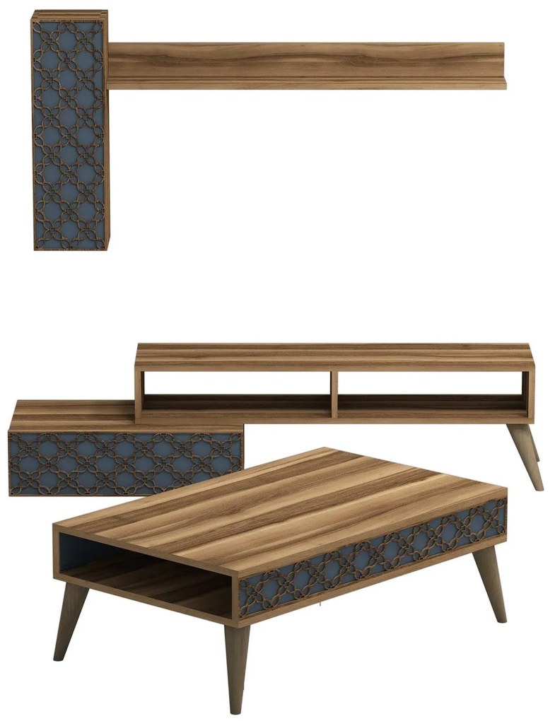 Conjunto de Mobiliário de Sala Planet – Nogueira Calcedónia – Unidade