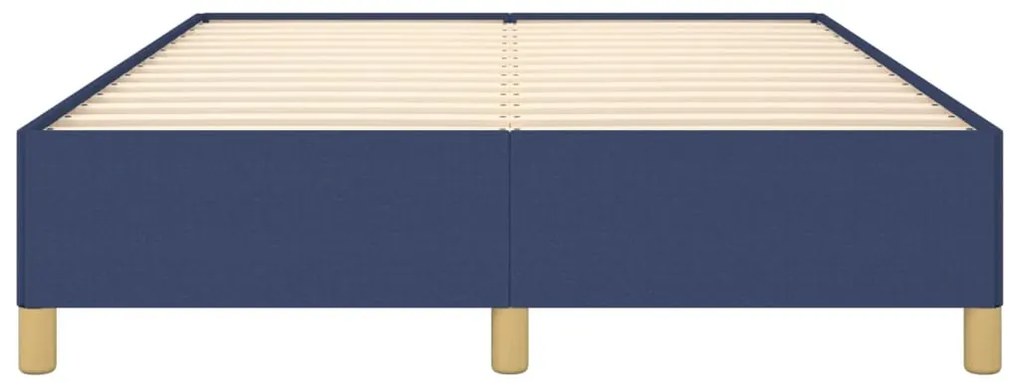 Estrutura de cama sem colchão 140x200 cm tecido azul