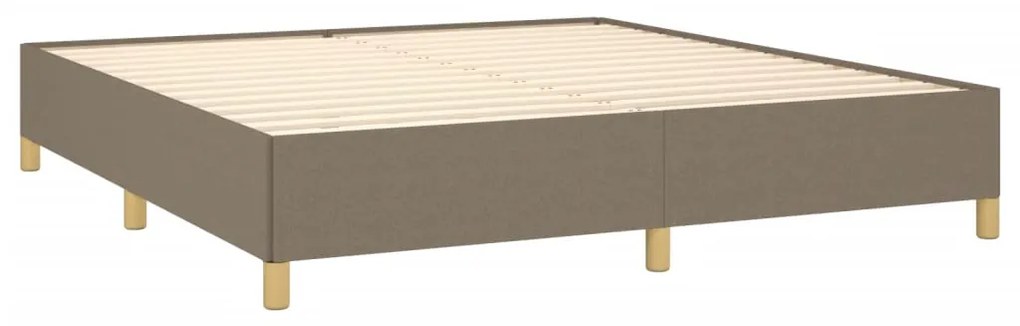 Cama sem colchão 160x200 cm tecido castanho-acinzentado