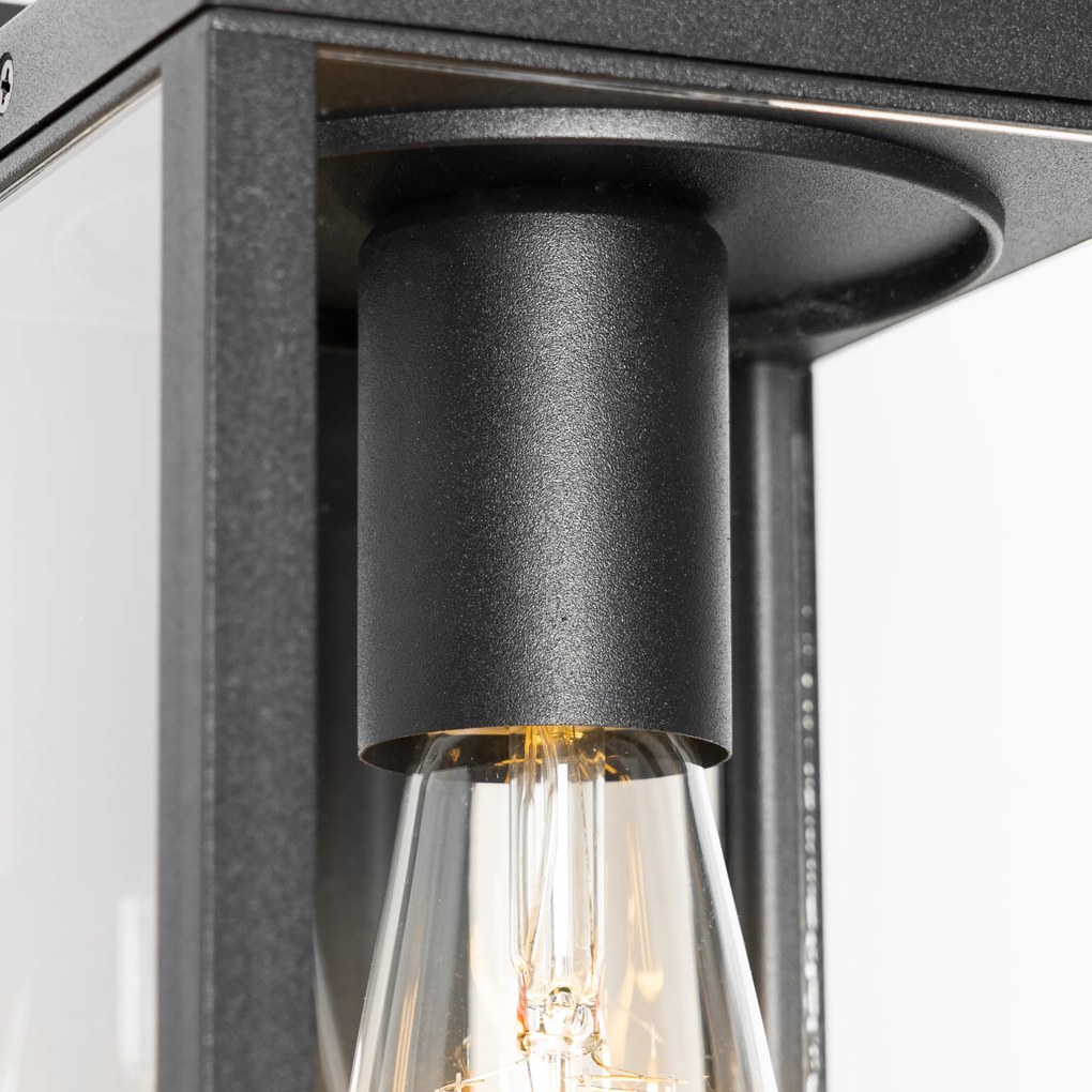 Lanterna de parede inteligente para exterior preta IP44 incl. Wifi ST64 - Charlois