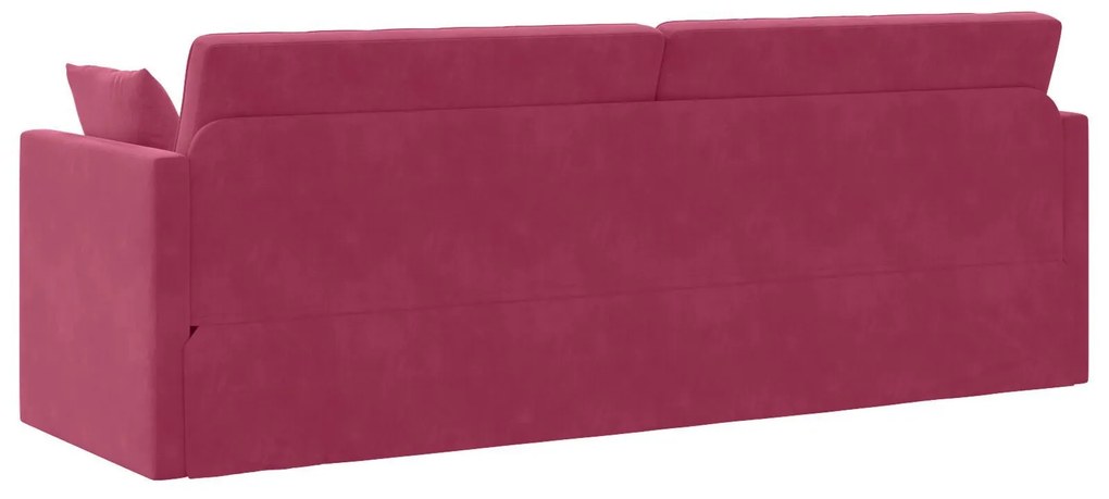 Sofá-Camas 2 em 1 Vermelho Vinho 213x144x60 cm Veludo
