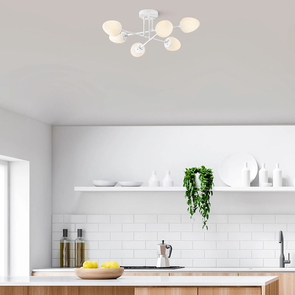 Candeeiro de Teto Camflo – Branco – 81 x 81 cm
