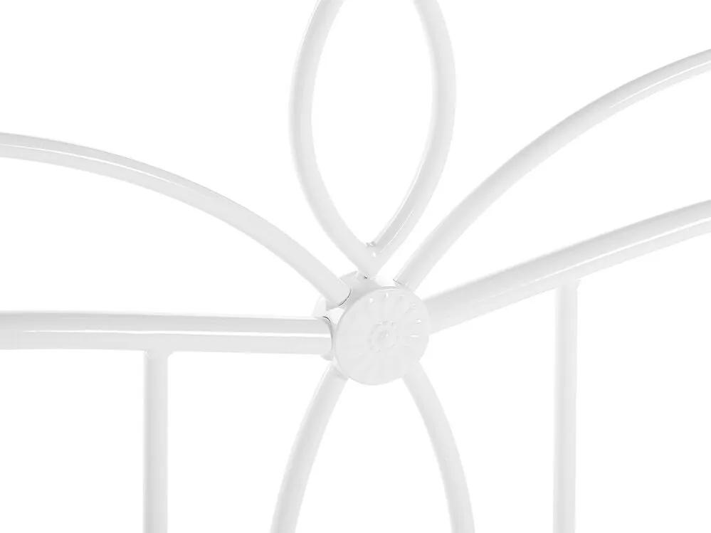 Cama de casal em metal branco 180 x 200 cm ANTLIA Beliani