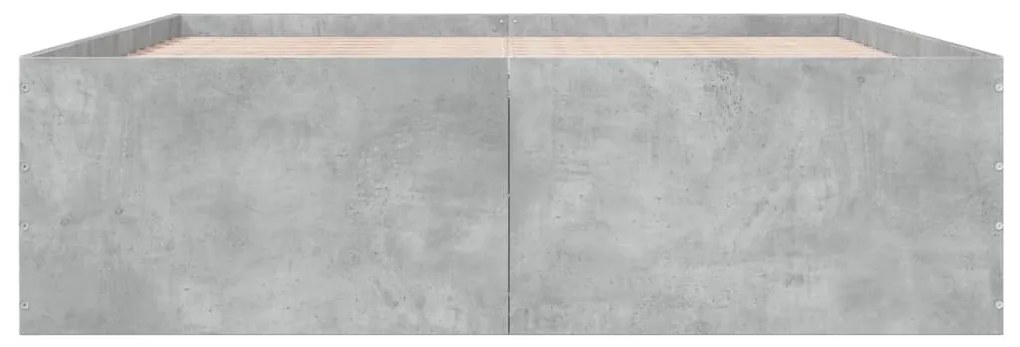 Estrutura de cama 150x200 cm derivados de madeira cinza cimento