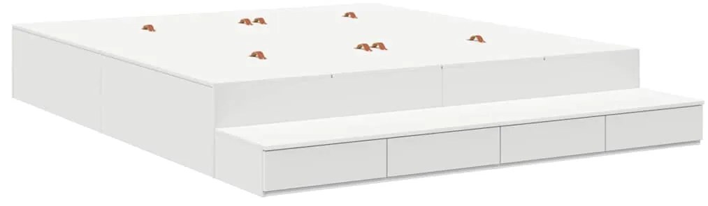 Cama de Armazenamento Branca 180x200 cm