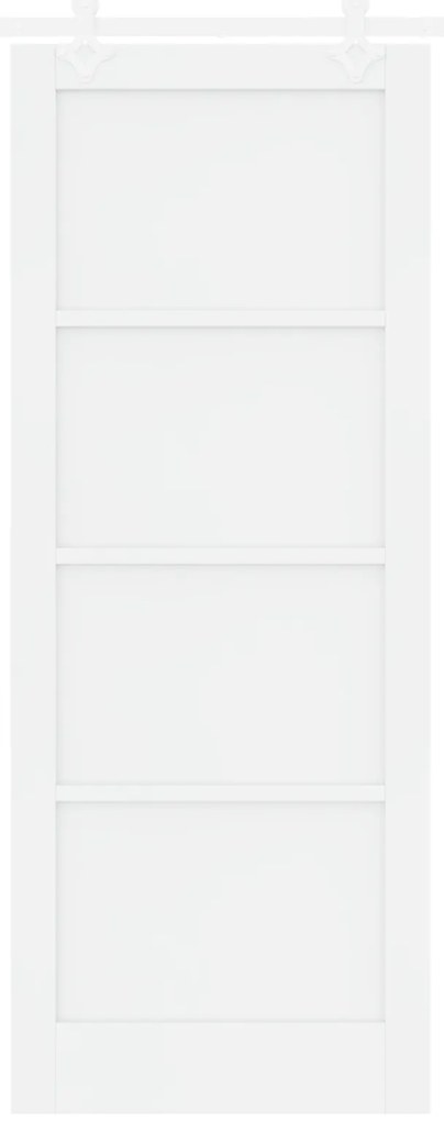 Porta Deslizante vidaXL com Conjunto de Ferragens Brancas 83x211 cm Ma