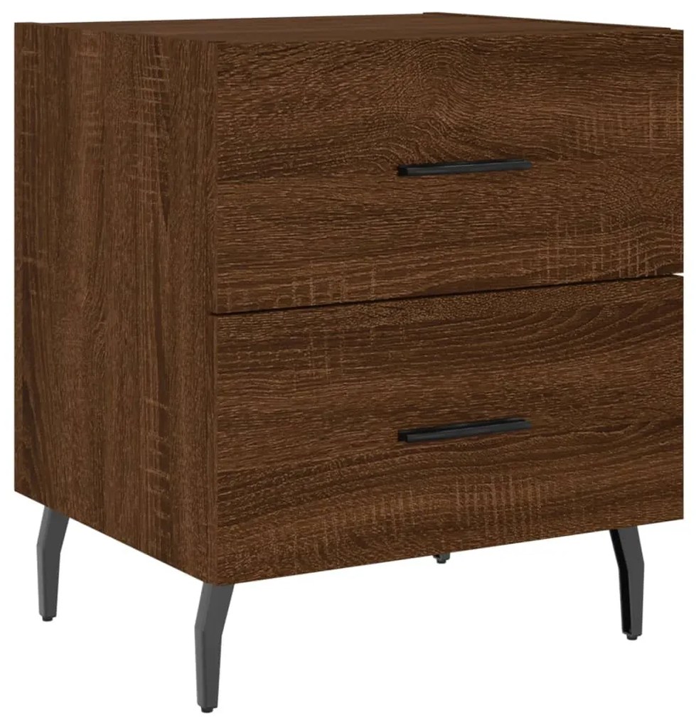 Mesa de cabeceira 2 pcs derivados de madeira carvalho castanho