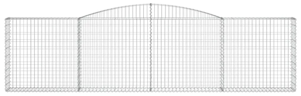 Cestos gabião arqueados 7pcs 400x30x100/120cm ferro galvanizado