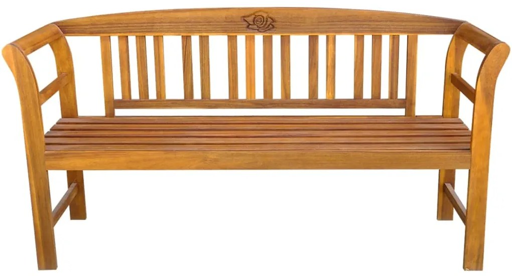 Banco de jardim 157 cm madeira acácia maciça