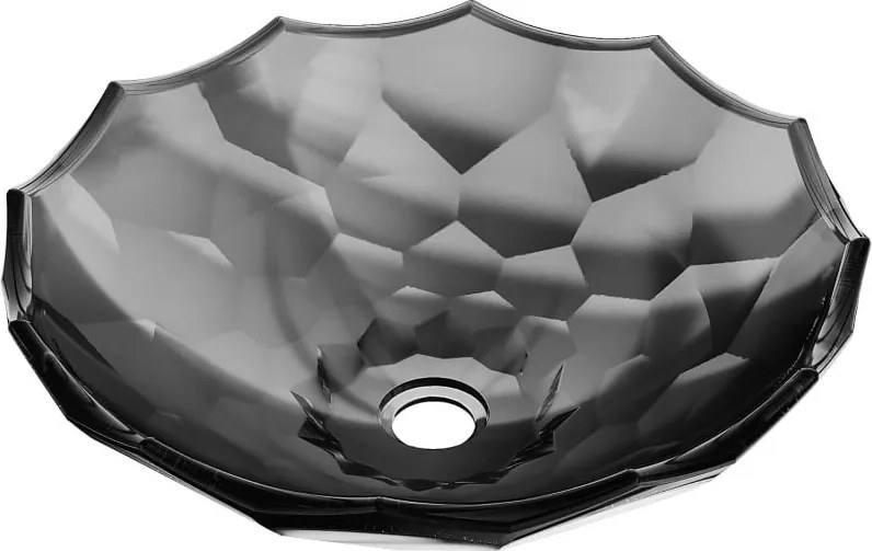 Mexen Inga lavatório de vidro de bancada 44 x 44 cm, preto - 24074470