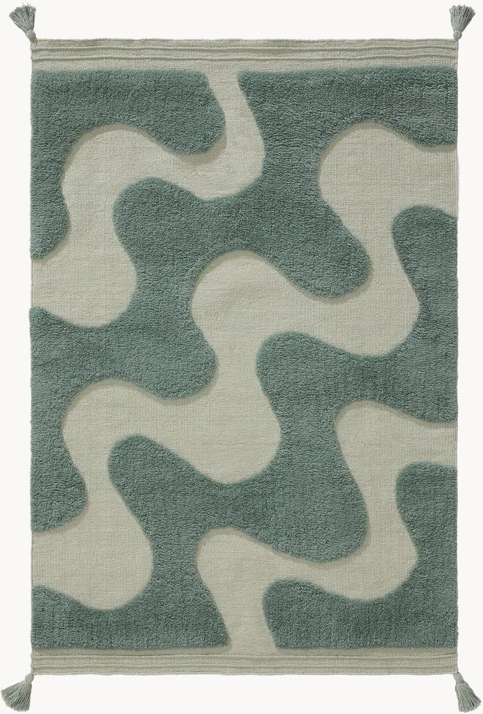 Tapete em algodão artesanal com relevo Muriel