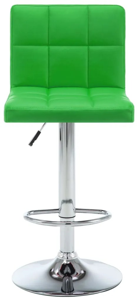 Bancos de bar 2 pcs couro artificial verde