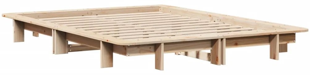 Cama sem colchão 140x190 cm madeira de pinho maciça