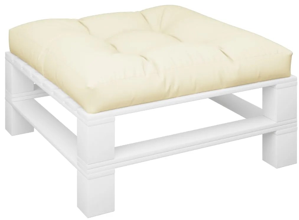 Almofadão para sofá de paletes 80x80x12 cm tecido creme