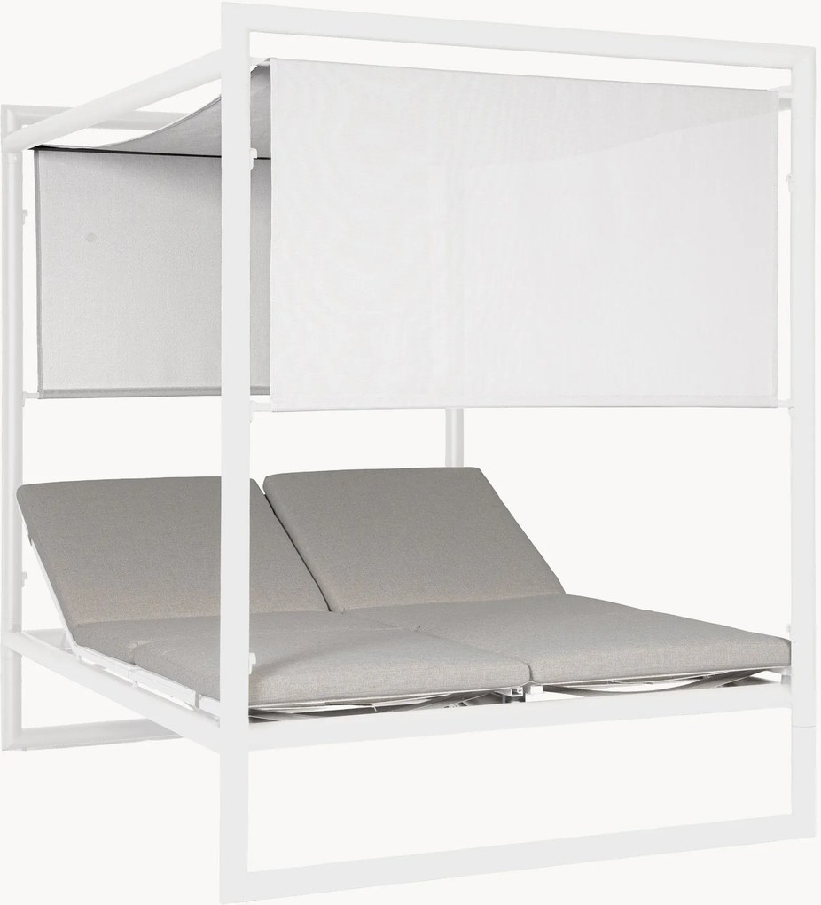 Cama de dia dupla para jardim com toldo de proteção solar Konnor