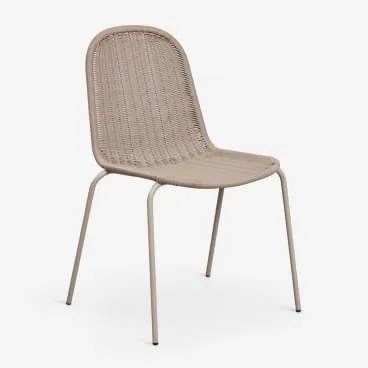 Pack De 4 Cadeiras De Jardim Empilháveis Em Rattan Sintético Reiven Moka Brown - Sklum