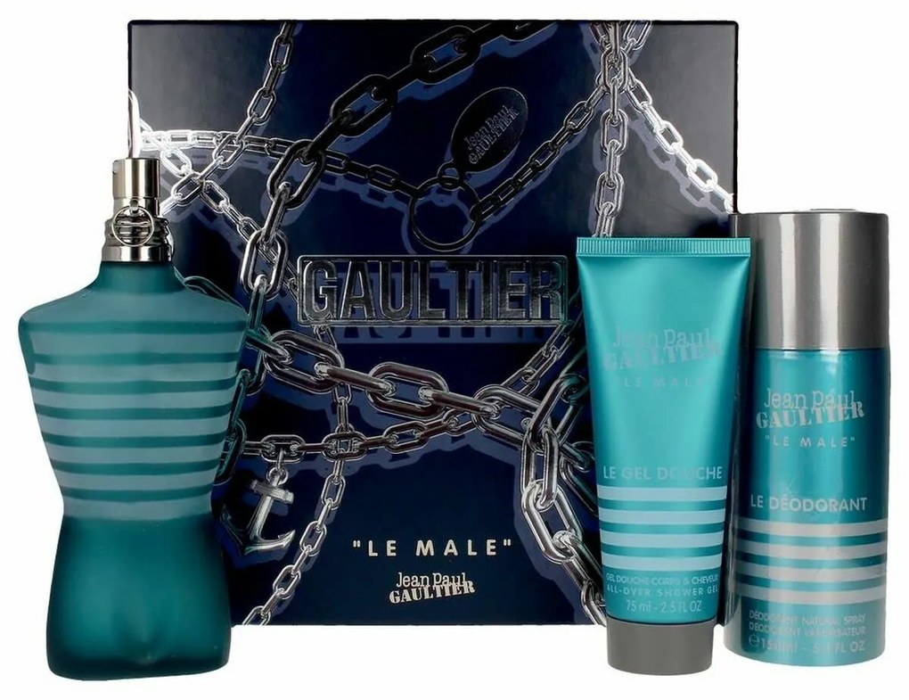 Conjunto de Perfume Homem Jean Paul Gaultier Le Male 3 Peças